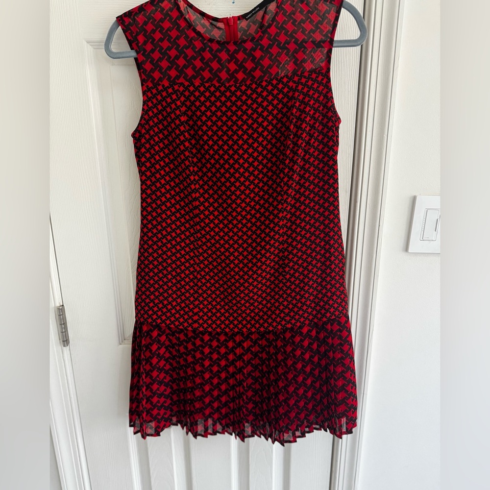 Karen Millen Red and Black Mini Dress